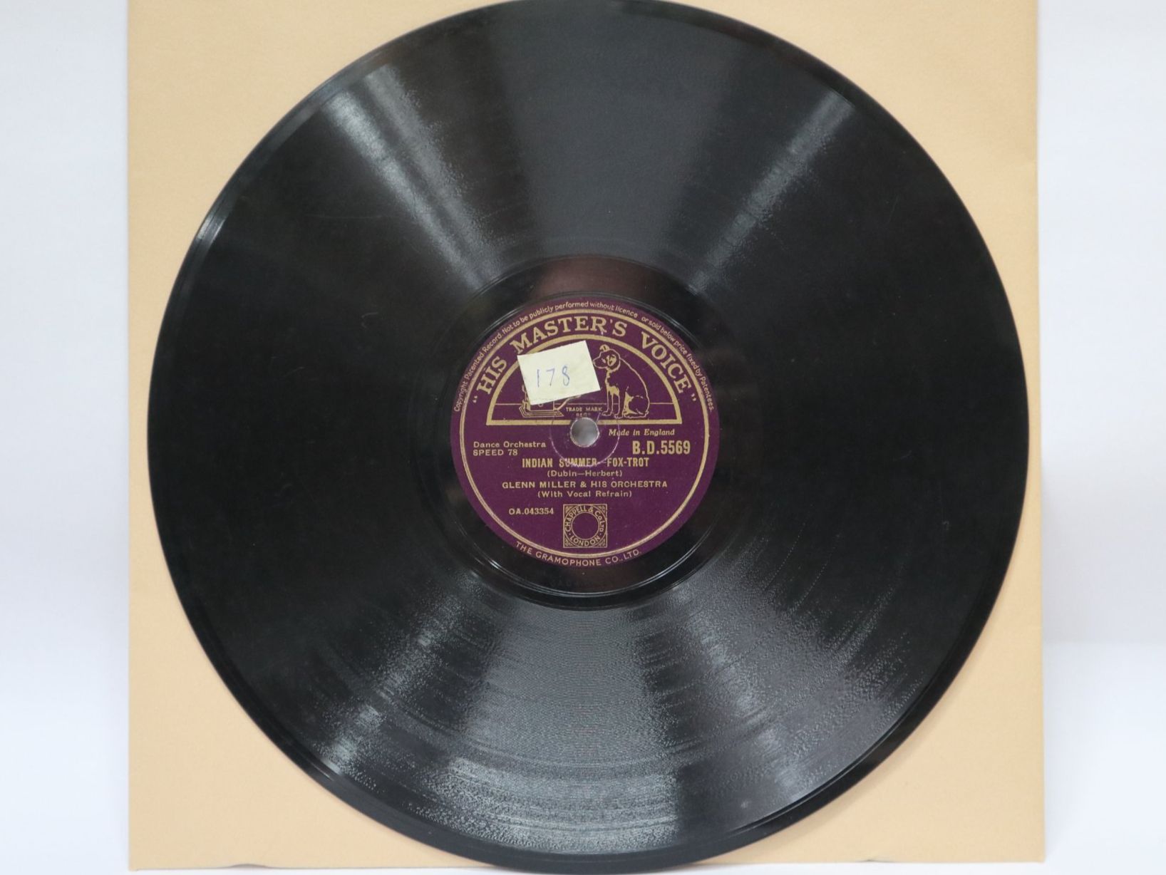 Schallplatten: Schellack Glenn Miller Indian Summer Schallplatte – Gebraucht aus Eschenbach SG von Astalavista 1