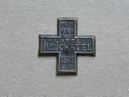 ESAF Abzeichen Broche Eidg. Schwingfest Neuchatel NE 1908