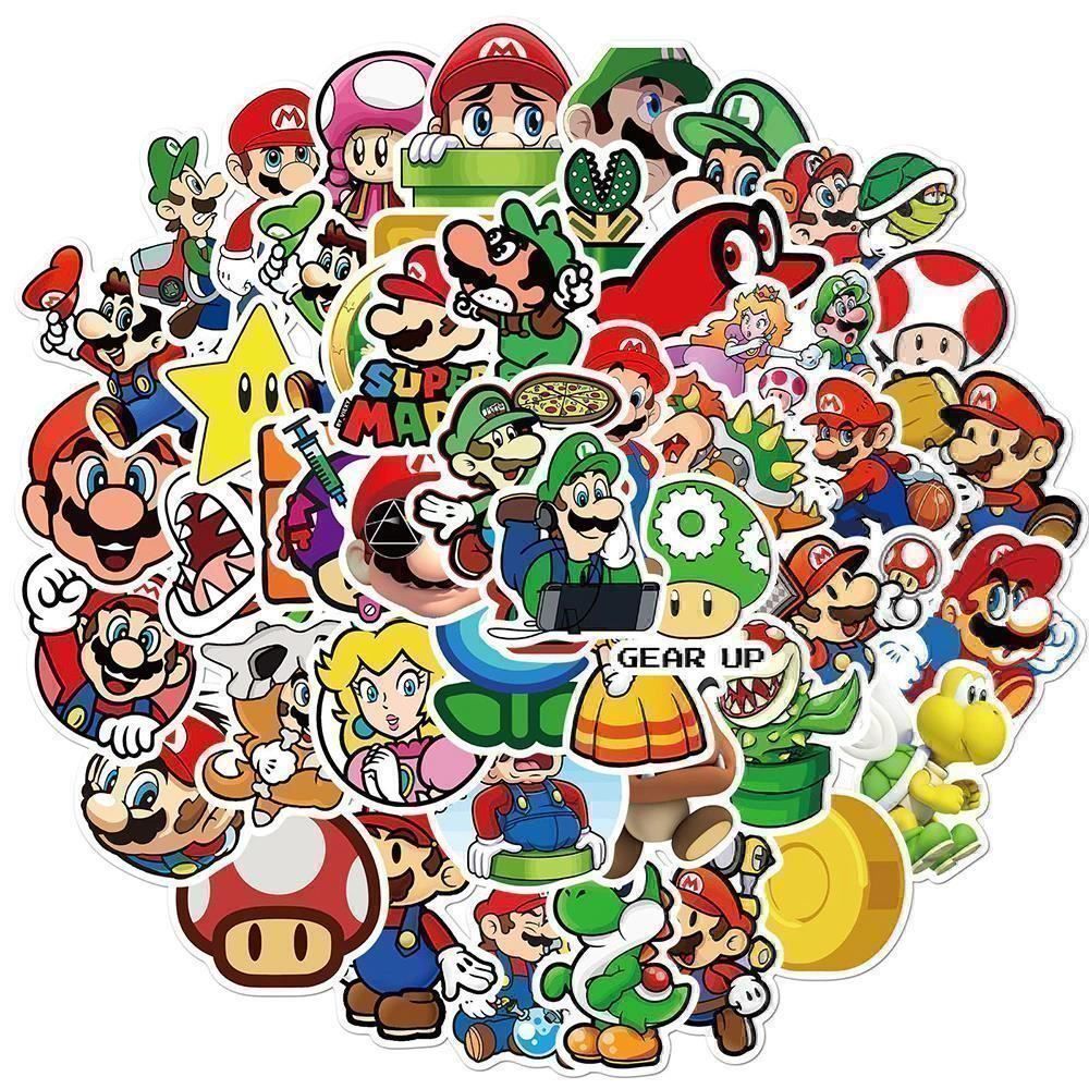 Aufkleber: Lot de 50 autocollants Mario Bros – Neu und originalverpackt aus Gurmels von shopathome 1