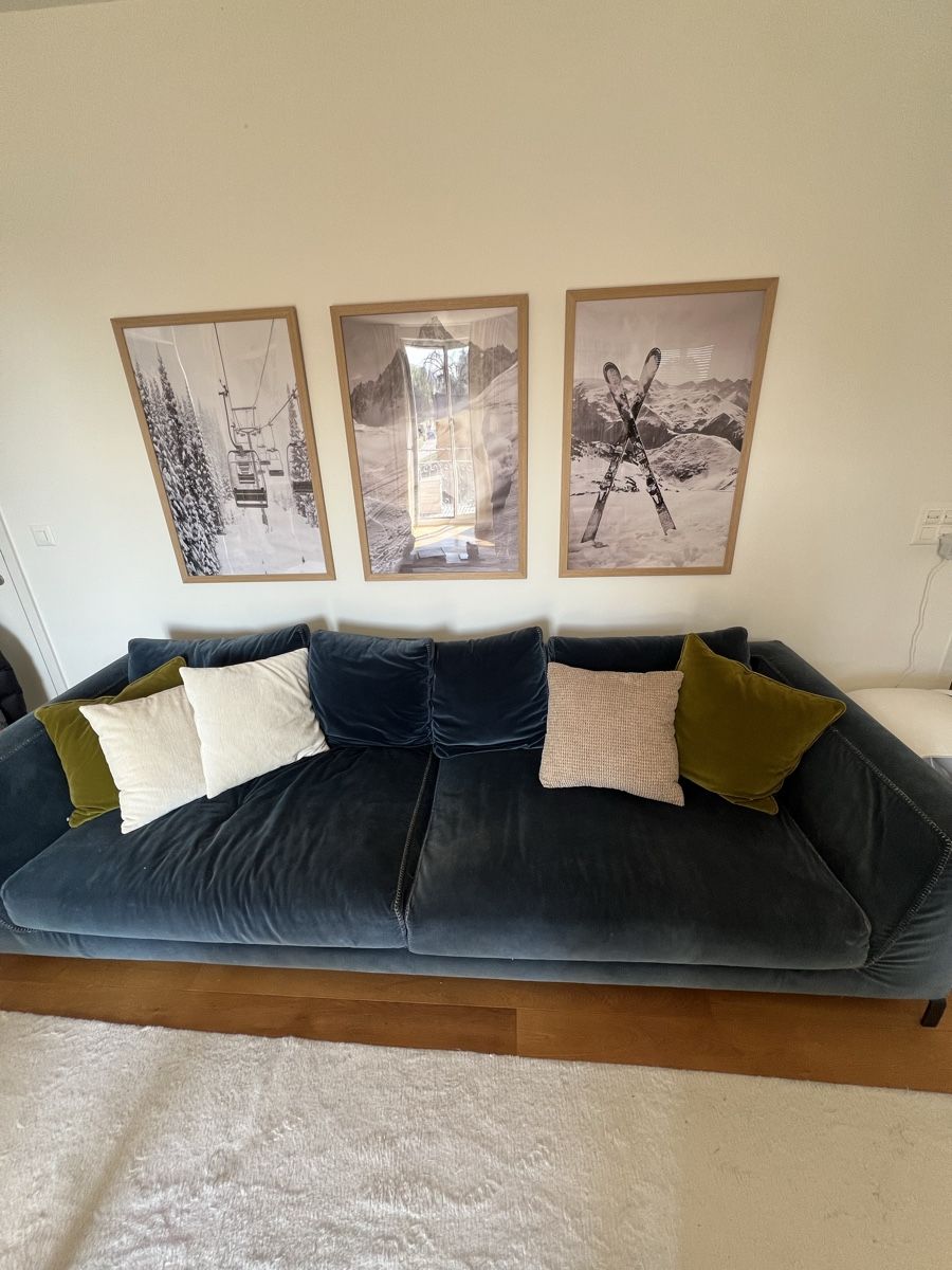 B&B Italia Divani: B&B Italia Sofa Samt Petrolblau – Usato da Horgen venduto da susu6969 1