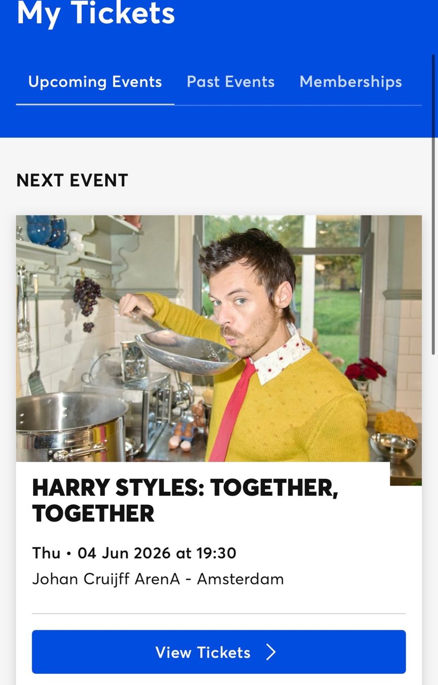 Biglietti: 2 Harry Styles Tickets – Nuovo e nell'imballaggio originale da Zürich venduto da juliettamarie