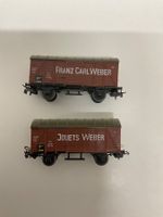 Märklin H0 AC, zwei Franz Carl Weber Güterwagen, Bespielt