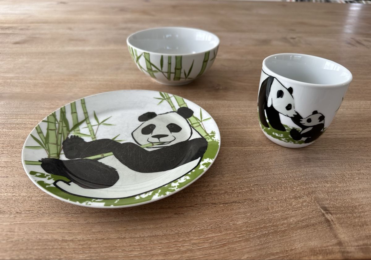 WMF Set di piatti: WMF Panda Kinder Geschirrset 7-teilig – Usato da Ebmatingen venduto da VWCalifornia13