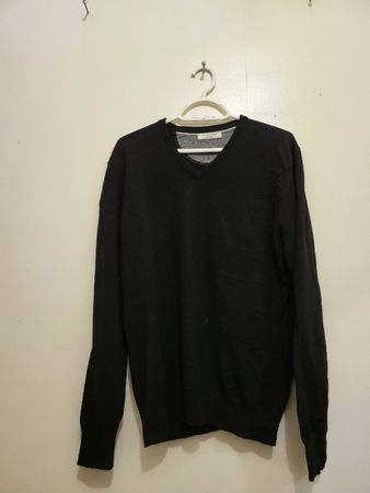 Pull Van Gils Homme, Noir, 100% Laine Mérinos, Taille L /XL