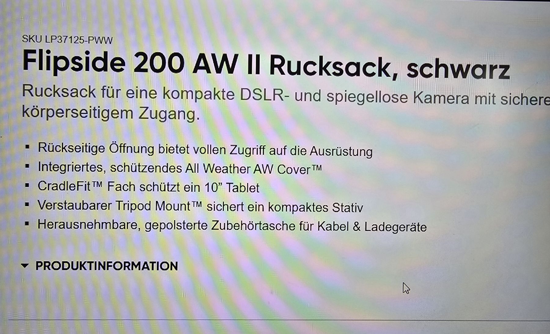Lowepro Zaini: Flipside 200 AW II Fotorucksack – Usato da Heimberg venduto da Bidu03 8