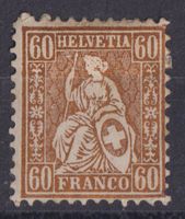 Schweiz 1862: Sitzende Helvetia Kat. 35 * - Kat. 2000.--