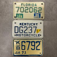 🇺🇸 U.S. 3x Motorradnummer Deep South