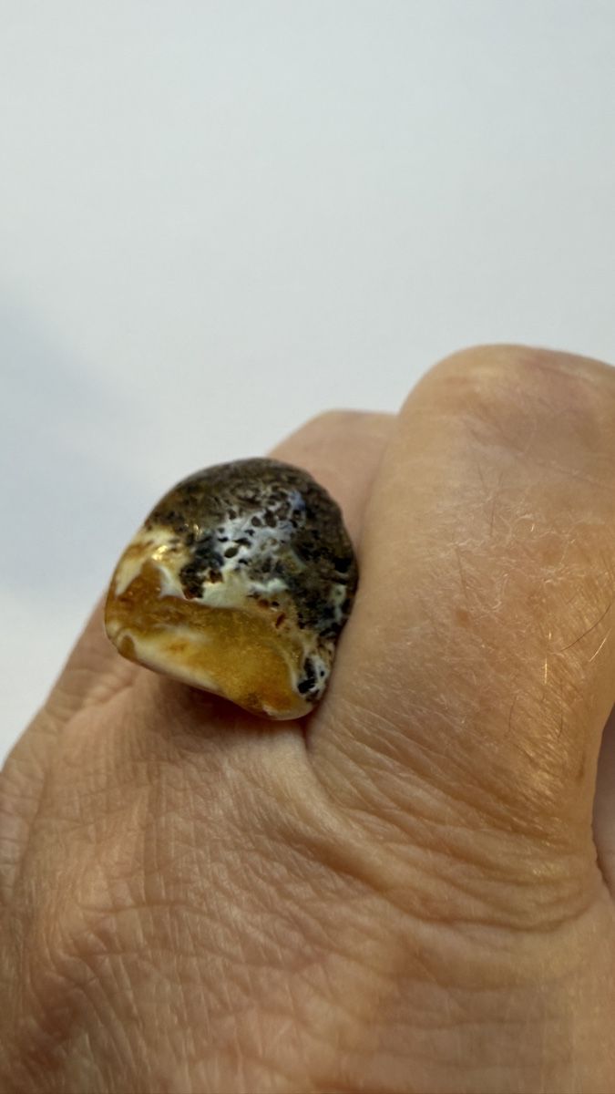 Anelli: Silberring, zweifarbige Bernstein, regulierbar – Nuovo e nell'imballaggio originale da Ebikon venduto da Leonidas2 2