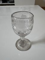 Antikes Biedermeier / Historismus Kristall-Likörglas mit Mat