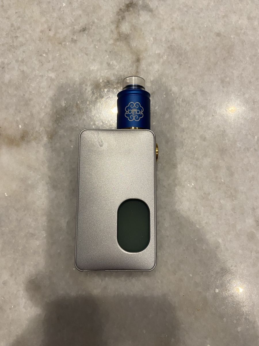 Altri Prodotti per fumatori: DotMod Squonk Mod Silber/Gold + DotMod RDA Blau – Usato da Uettligen venduto da Dubai43 2