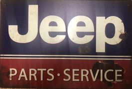 Jeep Blechschild Metallschild 4x4 SUV Wrangler Renegade