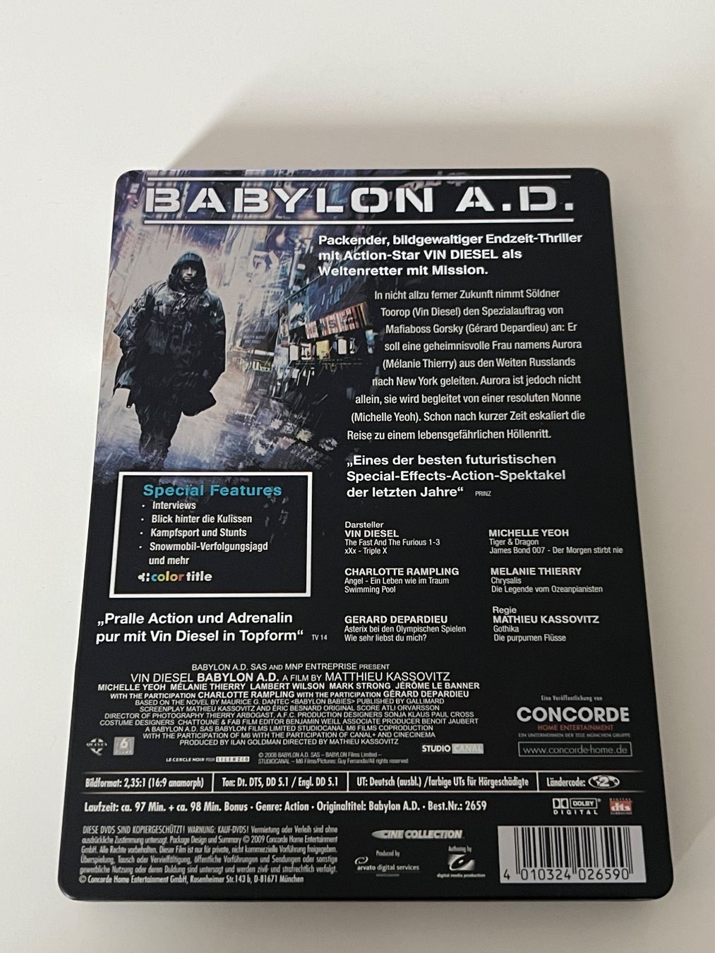 Tutti i DVDs: Babylon A.D. - Limitierte Edition DVD Steelbook – Usato da Altstätten SG venduto da sheamus 1