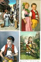 Appenzell-er Trachten Kinder 4 AK ab1904 AI/AR gut erhalten