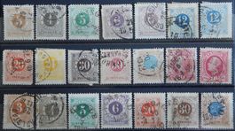 Schweden ex. Kat. 17-37 gest. 1872/86 Kat. 230 Euro