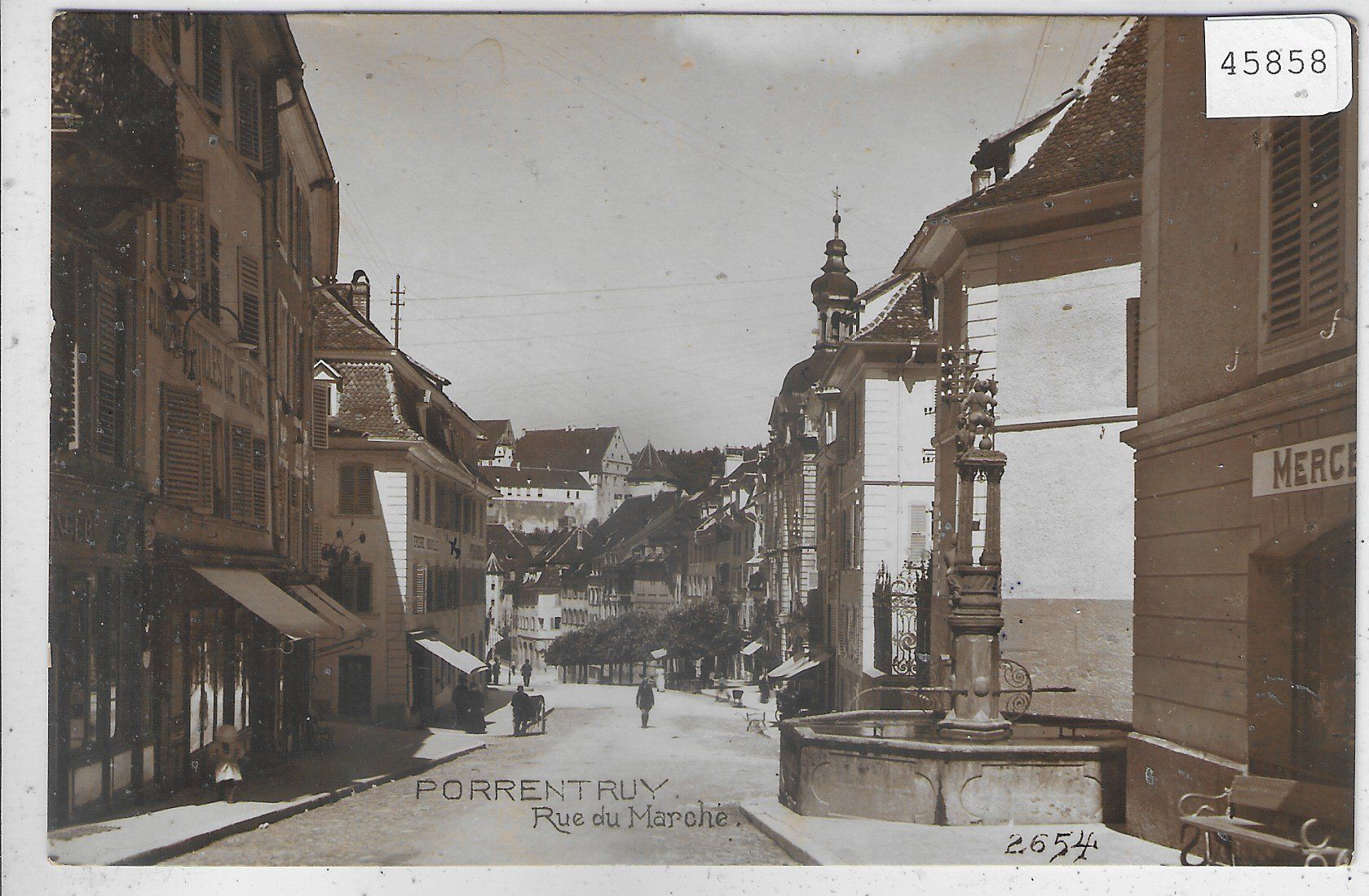 Cartoline postali: Porrentruy - Rue du Marche – Usato da Ettingen venduto da Kartenplanet