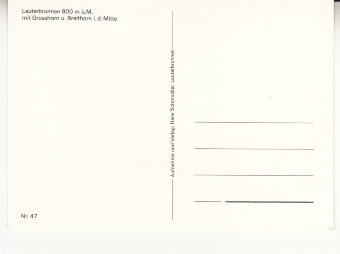 Cartoline postali: Lauterbrunnen ca. 1970 – Usato da Bürglen TG venduto da StampGraf 1