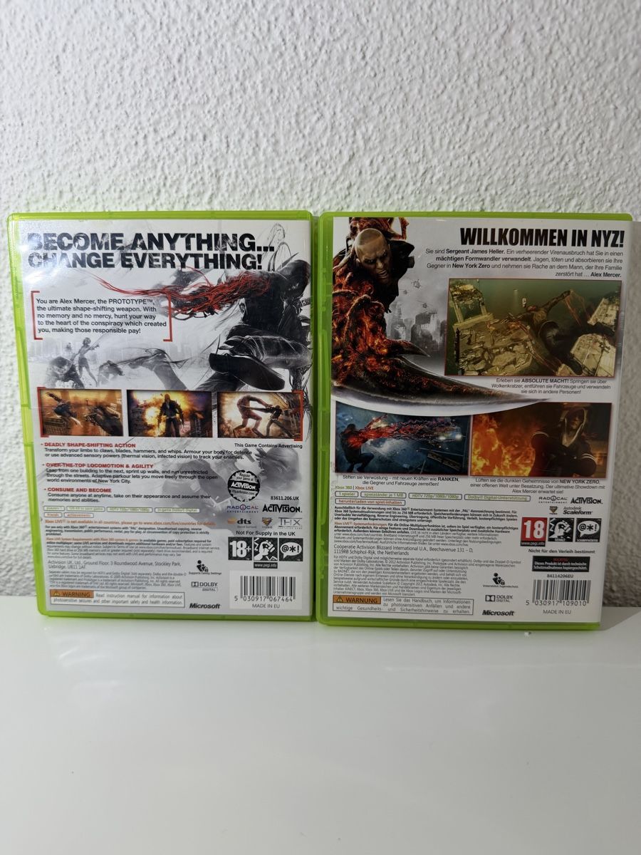 Spiele: Prototype 1 und 2 Xbox 360 Spieleset – Gebraucht aus Altenrhein von Riccidp 1