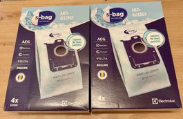 Lot de 2x Sacs aspirateur s-bag Anti-Allergy E206S (8 sacs)