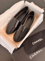 Chanel Espadrilles Gr 39 Neu Schwarz Lack