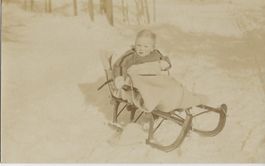Kind,Wintersport,Schlitten,Fotokarte