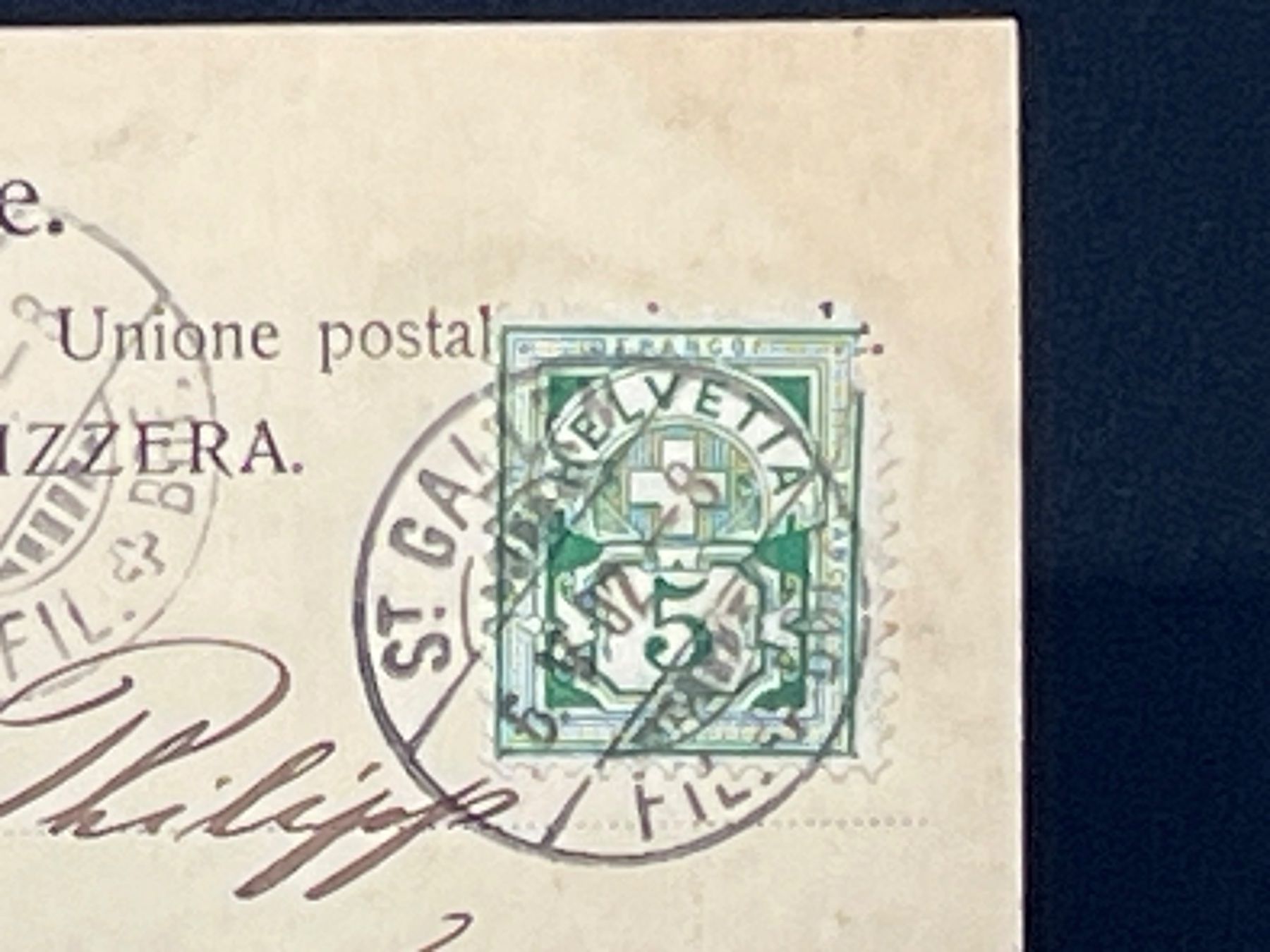 Cartoline postali: St. Gallen: "Parthie am Klosterhof" – Usato da Widnau venduto da Brusi9 2