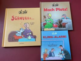 3 Bücher v. Uli Stein; Katzen/Hunde/Klima