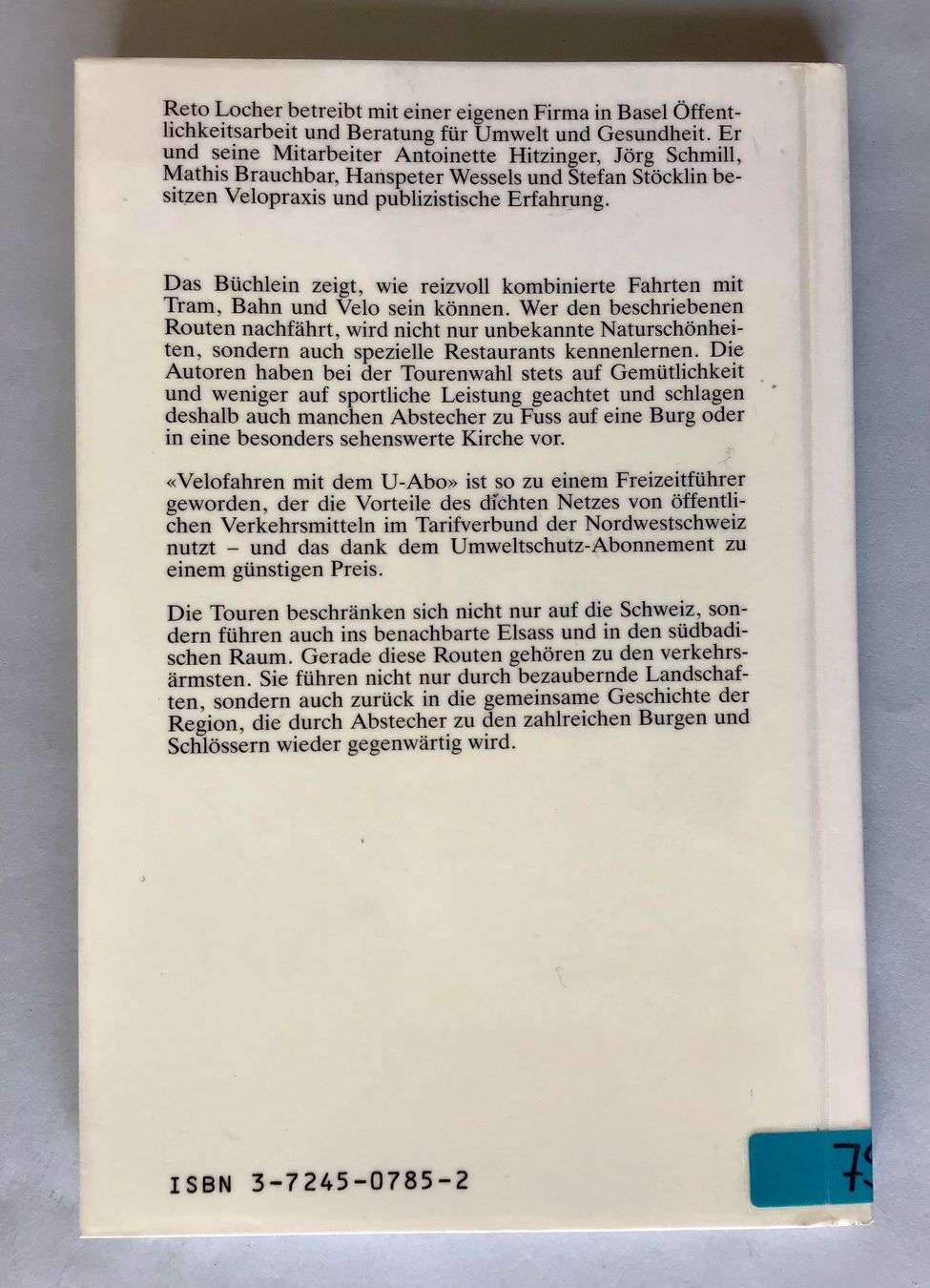 Bücher: Buch: Velofahren mit dem U-Abo – Gebraucht aus Bubendorf von Alpenheidi 1