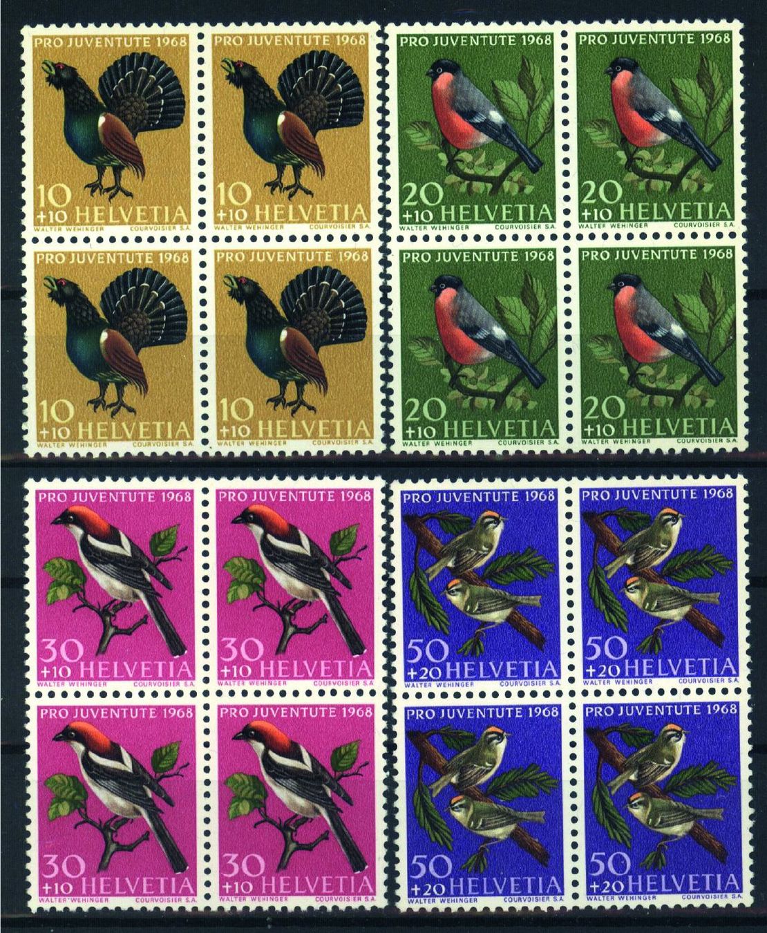 Tutti i francobolli: 1968, Pro Juventute, Viererblock ** – Usato da Willisau venduto da Vollstempel