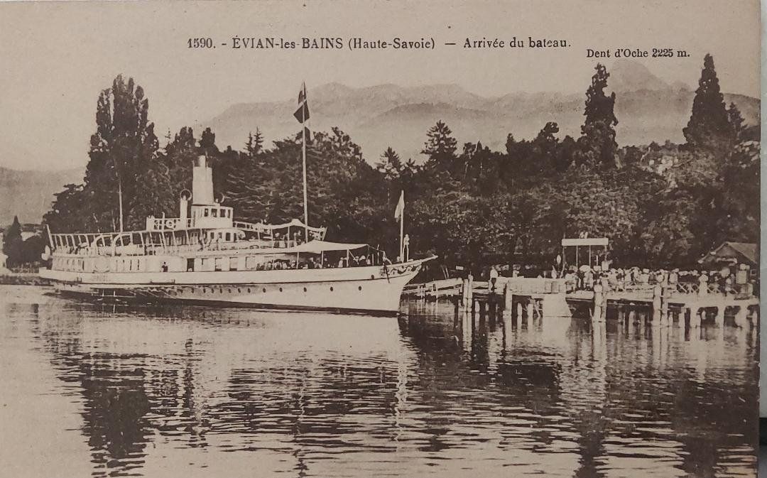 Cartoline postali: EVIAN-les-BAINS - Arrivée du bateau – Usato da Delémont venduto da Domdom1