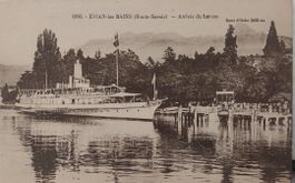 EVIAN-les-BAINS - Arrivée du bateau