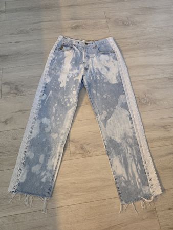 Giorgio Armani Jeans Acid Wash mit Spitze Vintage 