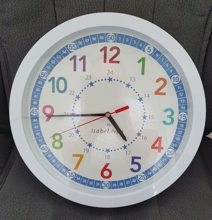 MIJOMA Kinder-Wanduhr Mit Tiermotiven - Lernuhr Fürs Kinderzimmer 20cm | Geräuschlos & Bunt Für Jungen & Mädchen