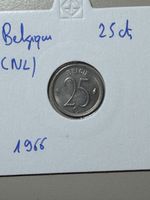 Belgique - 25 cents - 1966 en néerlandais 