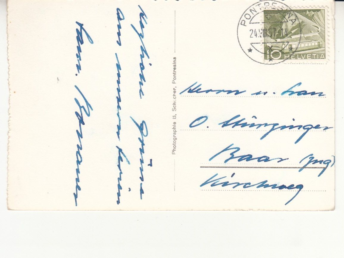 Cartoline postali: Oberer Schafberg 1957 – Usato da Bürglen TG venduto da StampGraf 1