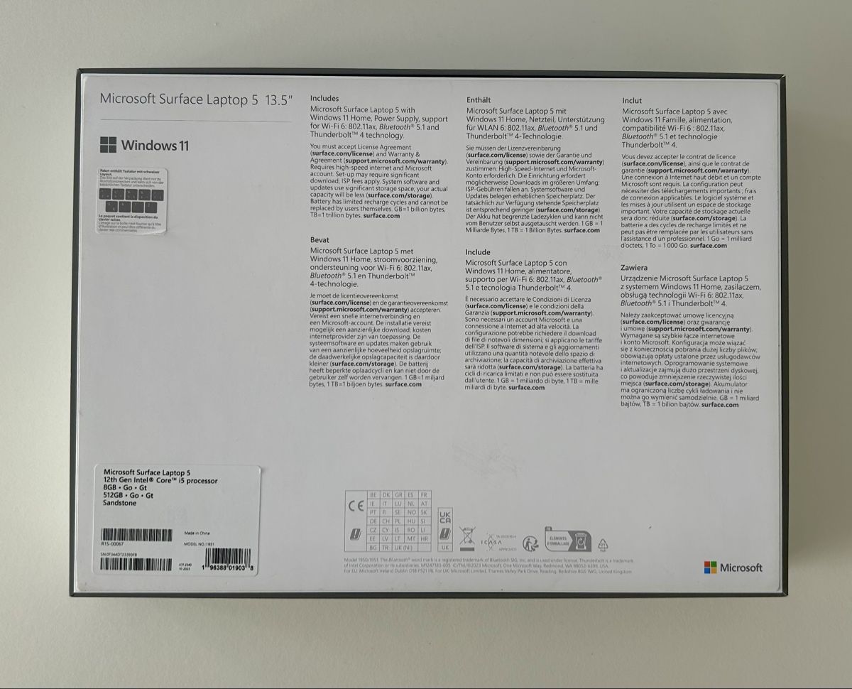 Microsoft Notebooks: Microsoft Surface Laptop 5 - 13.5“ - 512GB – Gebraucht aus Basel von Schmutpa 3