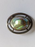 Broche Art nouveau argent ✨ nacre d’ormeau