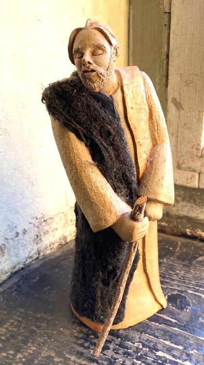 Statuette: Wunderschöner Hirte oder Josef 28 cm Krippenfigur – Usato da Zürich venduto da brazerola 1
