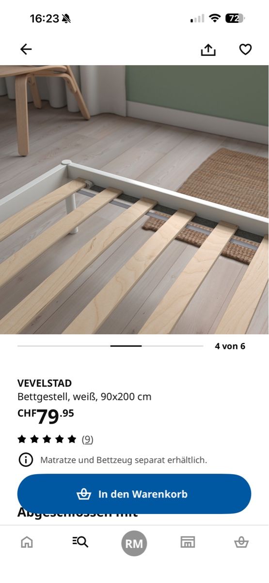 Letti: Neuwertiges Bett aus Metall – Usato da Ipsach venduto da Rbaba10 1
