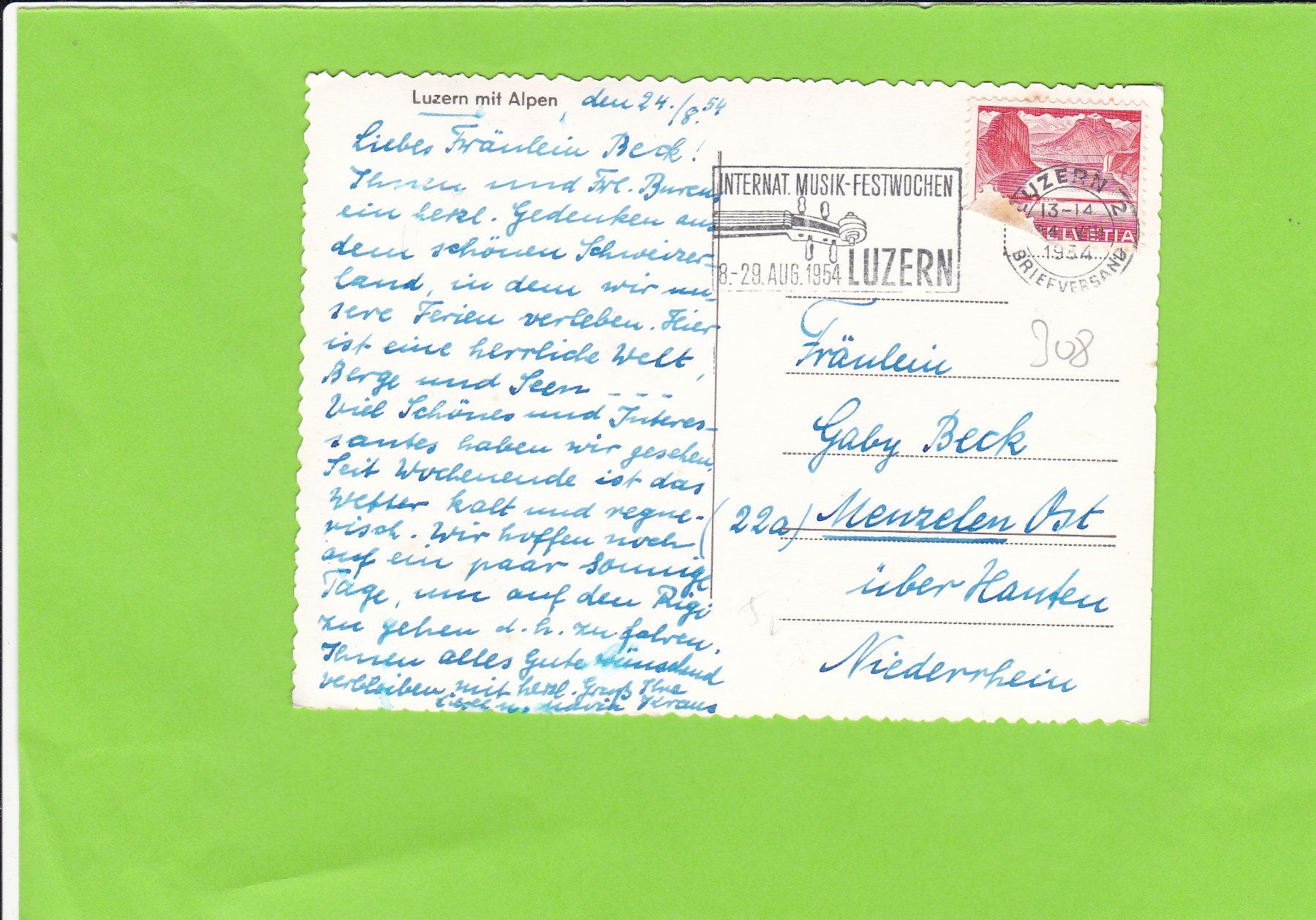 Cartes postales: Luzern mit Alpen – D'occasion à St. Peterzell par neckertal 1