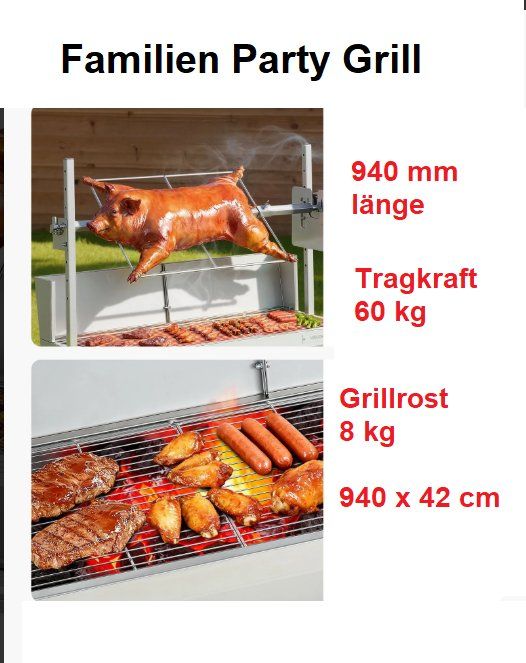 Griglie: Profi Spanferkel Grill Edelstahl, NEU, robust & sofort! – Nuovo e nell'imballaggio originale da Bünzen venduto da Turbolino5 1