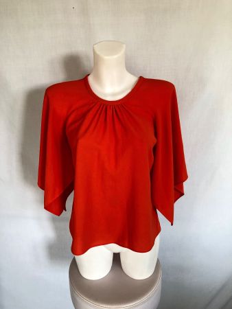 Blouse corail Zara manches trois quarts ample taille XS