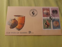 Namibie: Enveloppe premier jour, pots en argile, 1996.