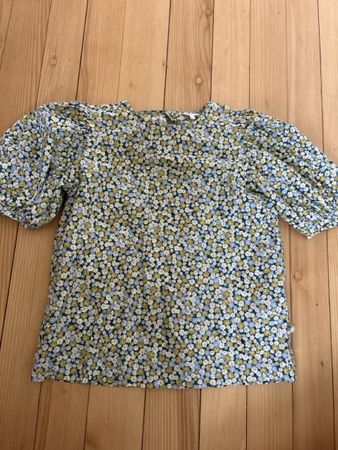 Floral Print Blouse - Puff Sleeves, Ladies Size S