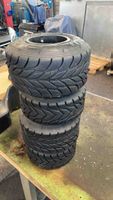 Kompletträder Regen für Kart mit Magnesiumfelgen