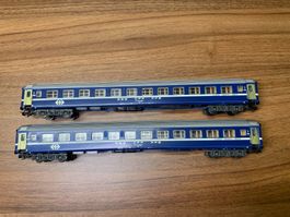 Liliput 2x Liegewagen 2. Klasse der SBB in DC