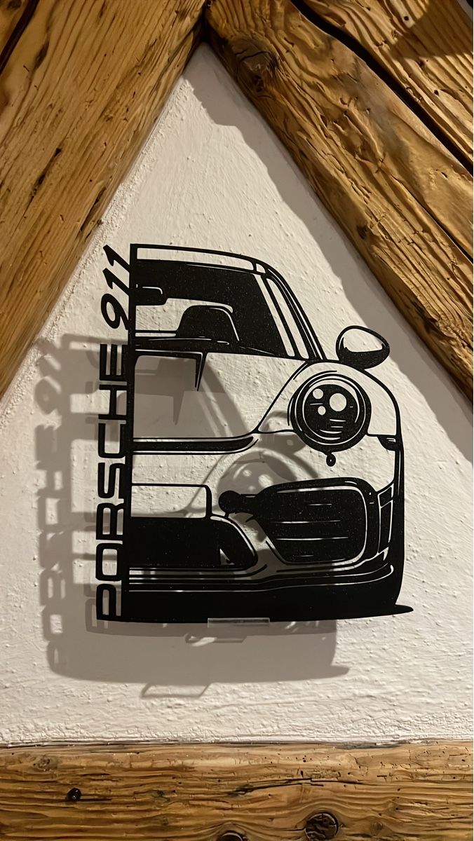 Tutte le decorazioni: Porsche 911 Wanddeko Schwarz  – Nuovo e nell'imballaggio originale da Altendorf venduto da TISPA.SHOP