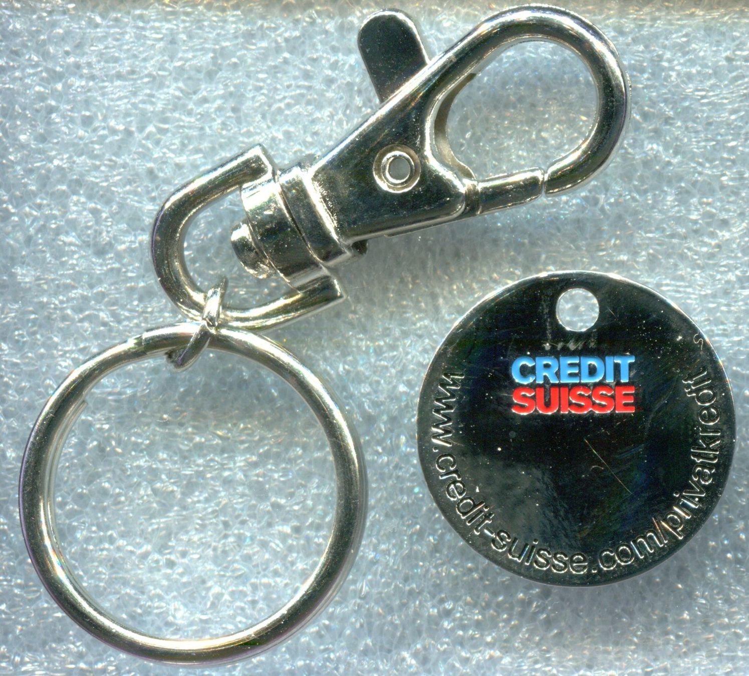 Porte-clés: Einkaufswagenchip  CREDIT SUISSE – D'occasion à Winterthur par Sammleroase