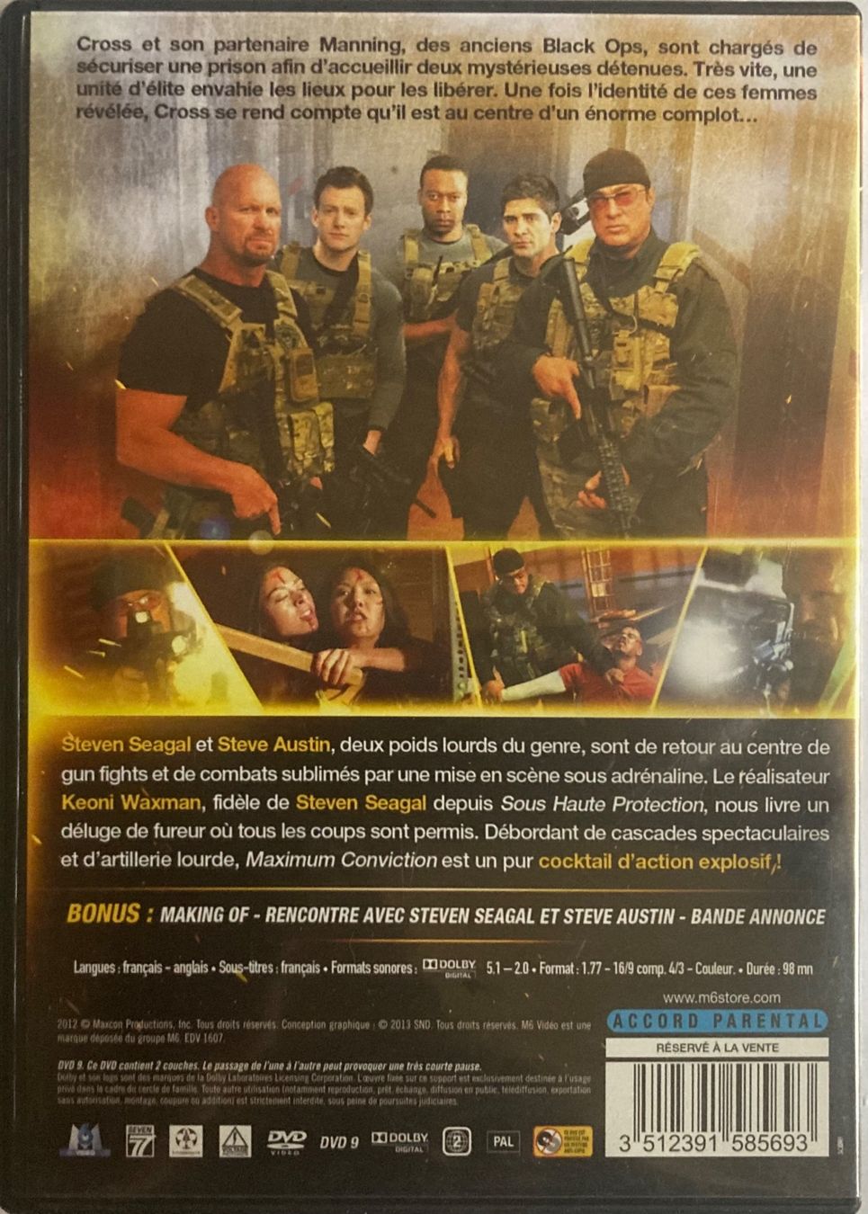 Alle DVDs: MAXIMUM CONVICTION – Gebraucht aus Poliez-Pittet von Newtown-Records 1