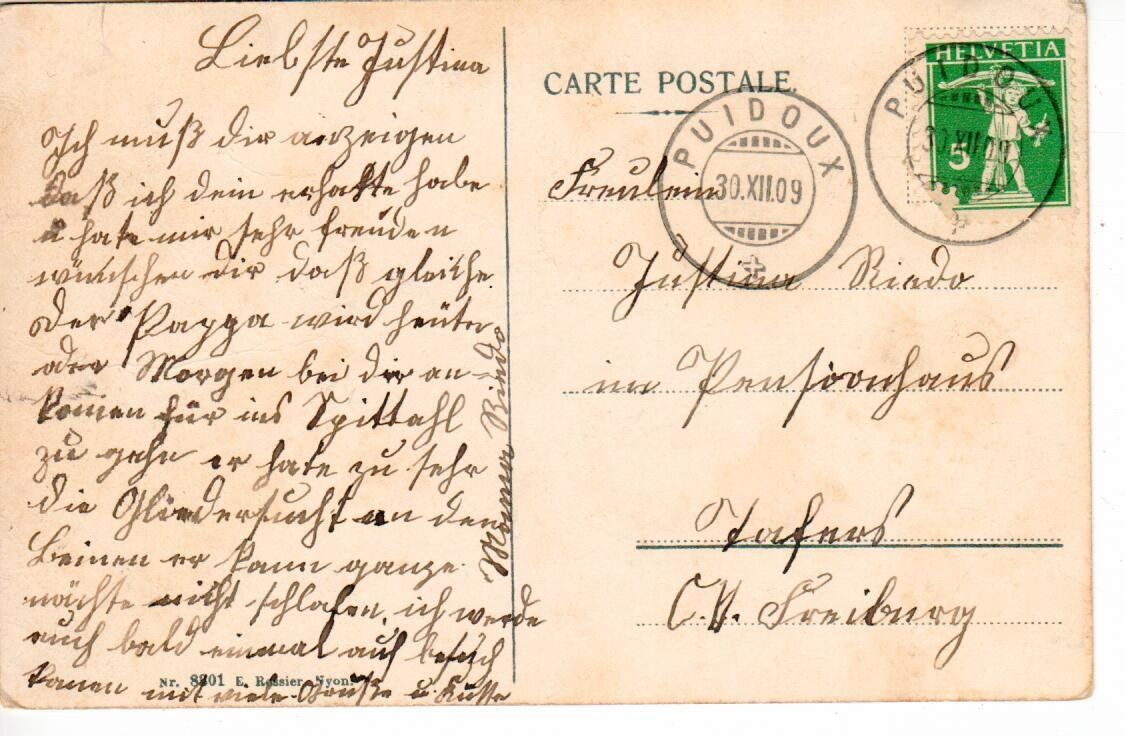 Cartoline postali: Chandolin 1909 – Usato da Wolhusen venduto da Curver9 1