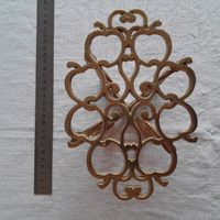Messing Rechaud, Apfel Design, 70er